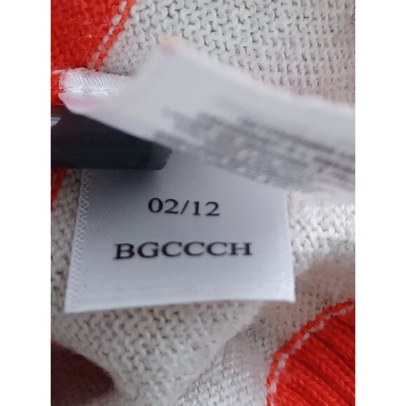 Aeropostale Y2K Knit Sweater Medium Deep V Striped Colorful Logo Preppy Twee - Picture 8 of 9